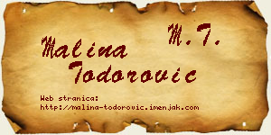 Malina Todorović vizit kartica